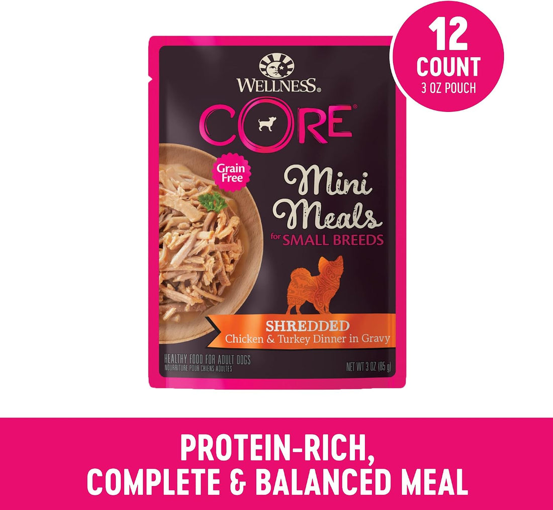 Wellness CORE Small Breed Mini Meals Shredded in Gravy Wet Dog Food