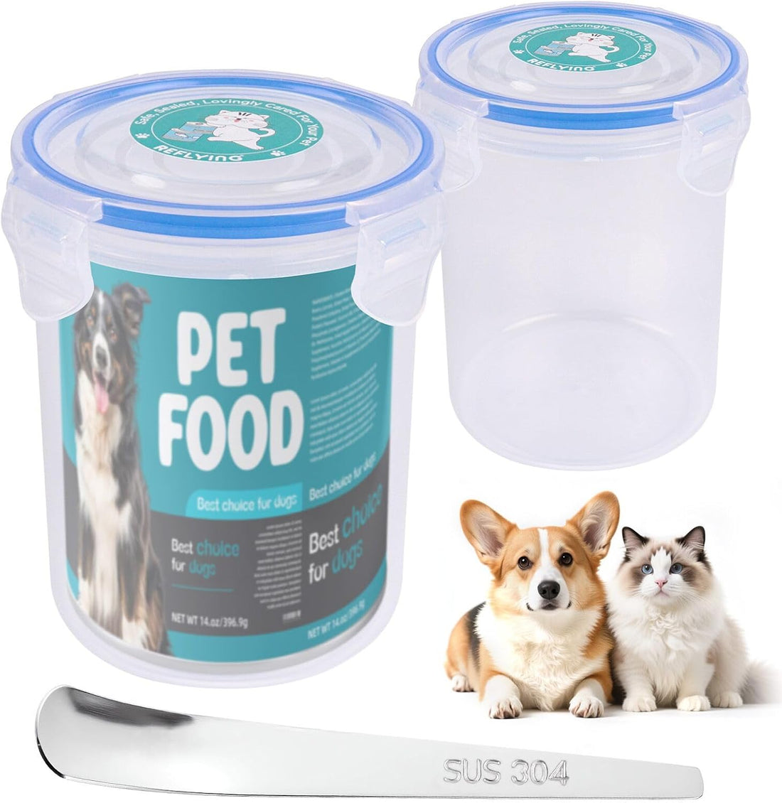 REFLYING Canned Cat Food Storage Lids Reusable Airtight Can Cover