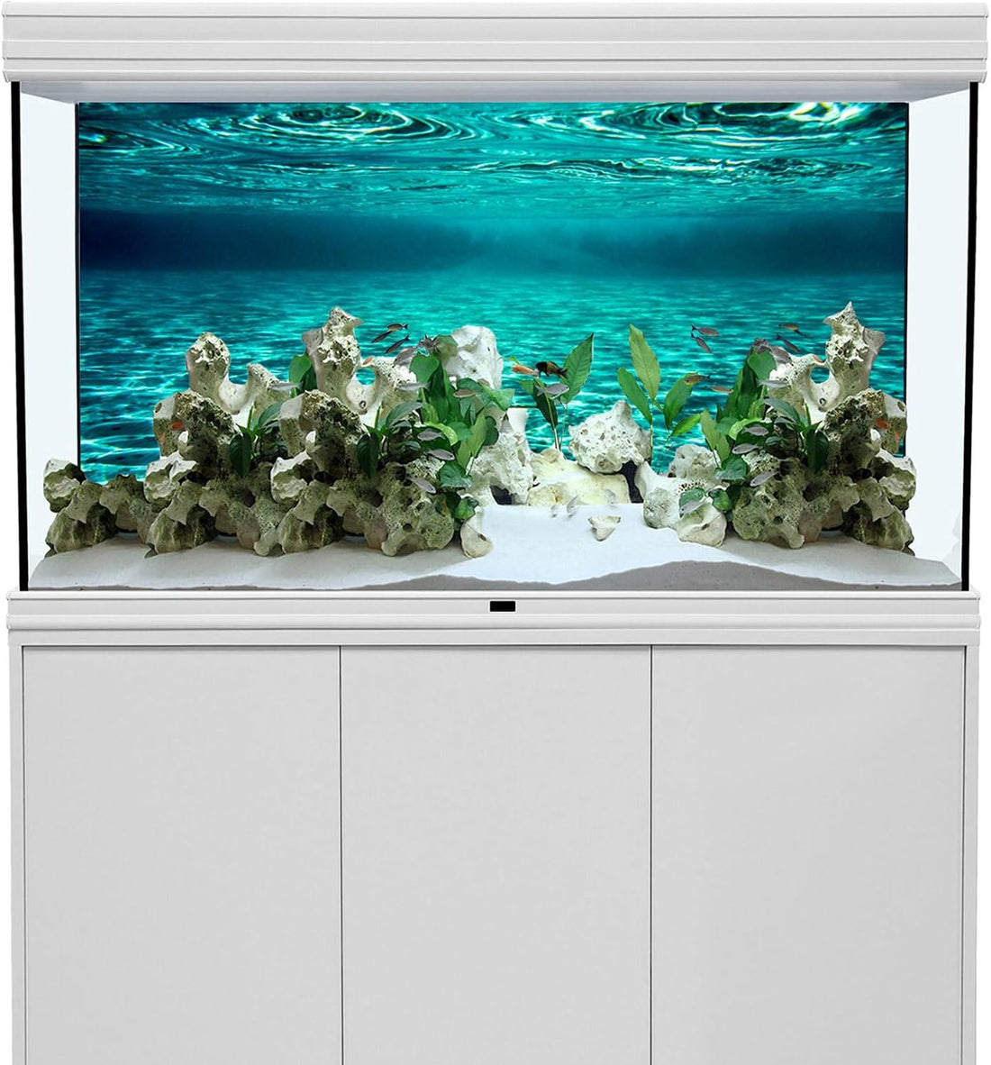YongFoto Ocean Theme Fish Tank Background 30x18 inch