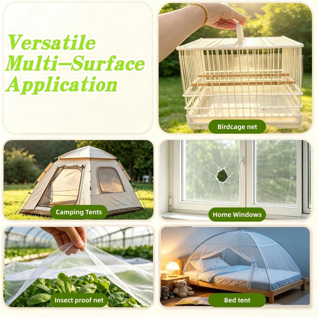 Bird Cage Seed Catcher, Breathable Cuttable Bird Cage Net Mesh