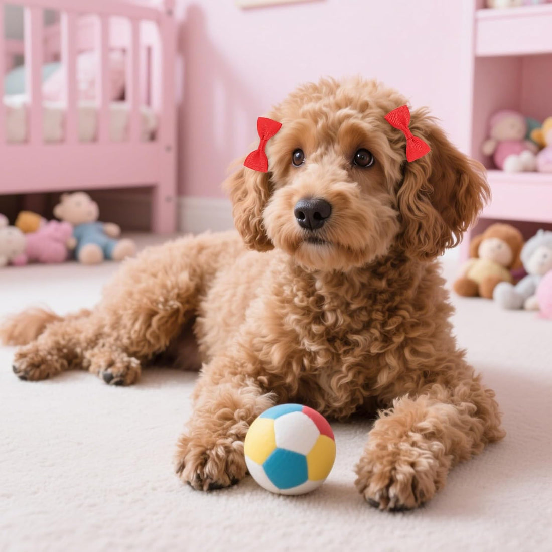 yoyokid 40PCS 2Inch Puppy Dog Hair Bows with Clips & Rubber Bands