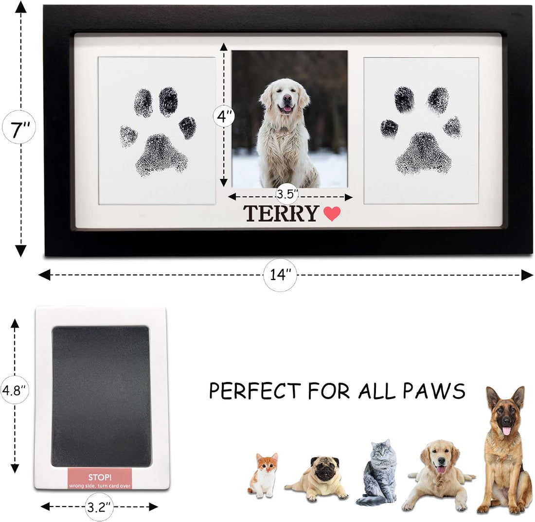 MYPAWLETS Paw Print Frame & Ink Pads Kit,Dog or Cat Paw Print Kit,2