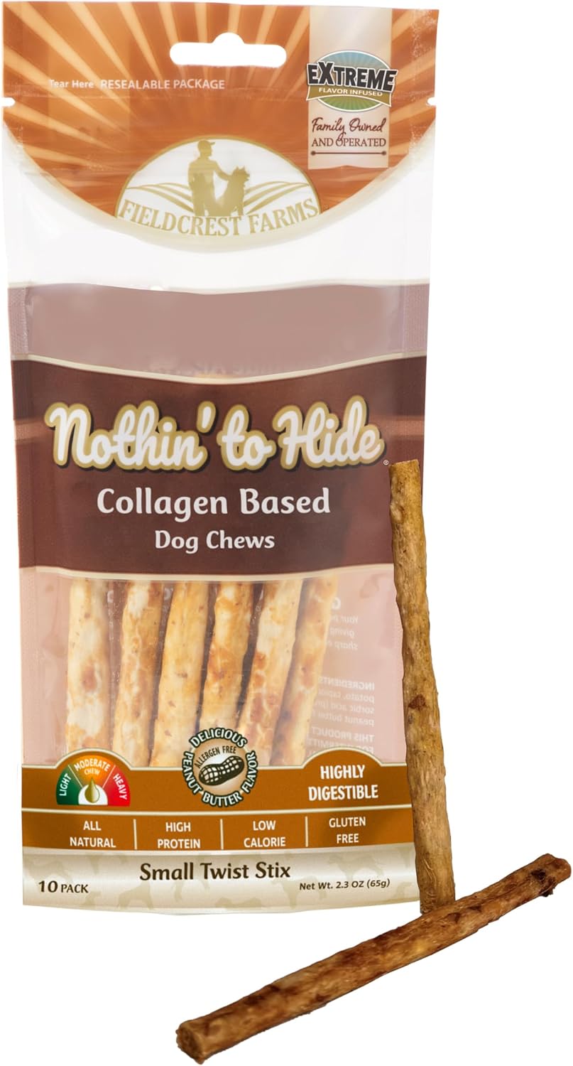 Fieldcrest Farms Nothin' to Hide Twist Stix, Peanut Butter, 10 Count