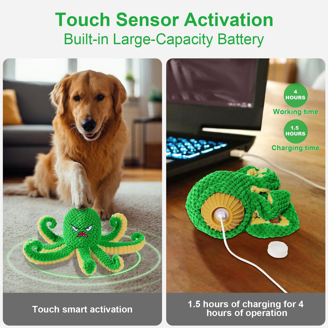 Interactive Dog Toys Octopus to Keep Them Busy