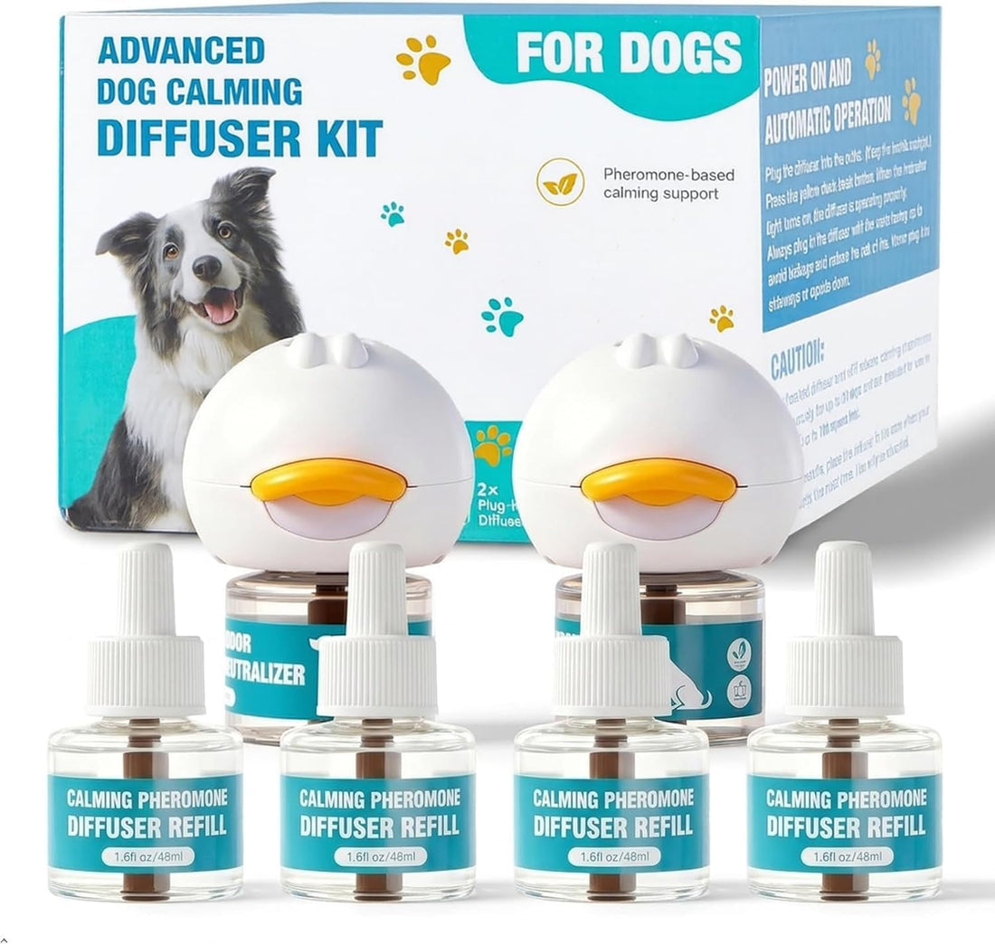 2026 Upgraded Dog Calming Diffuser Refills Kit with 2 Diffusers & 4