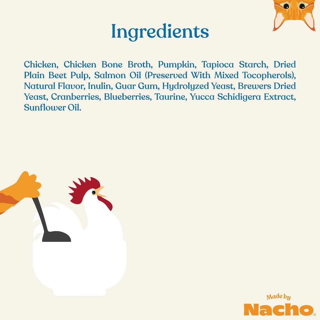 Made by Nacho Digestive Support Cage-Free Chicken Puree Meal Topper