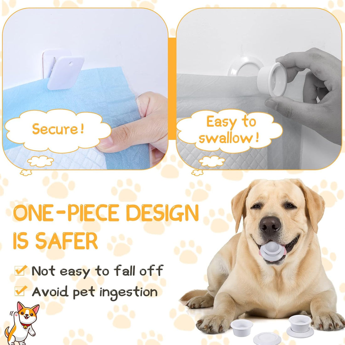 Yalikop 12 Pcs Wall Pee Pad Holder Dog Potty Training Pad