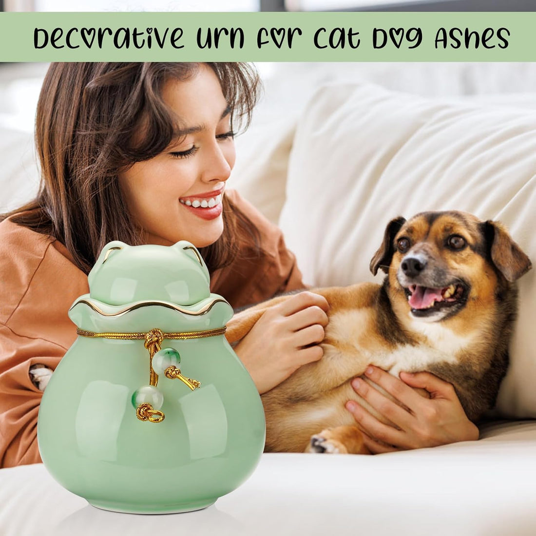 SOITIS Pet Memorial Urn for Cat or Dog Ashes
