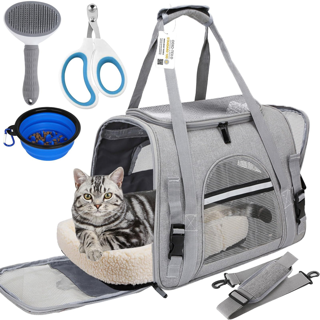 Pet Carrier Bag Airline Approved Up for Cats and Dogs Up to 20LBs