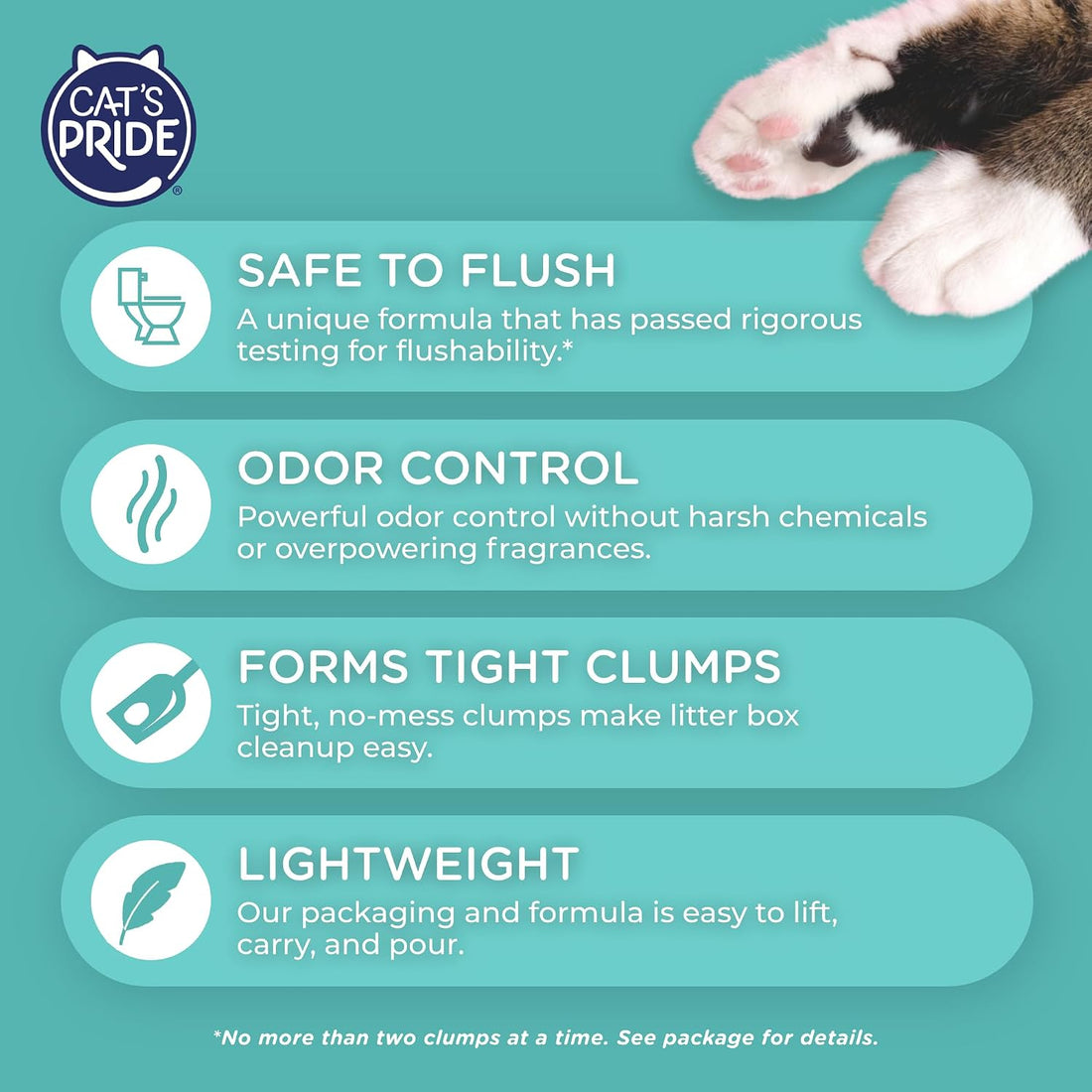 Cat's Pride Lightweight Clumping Litter: Flushable