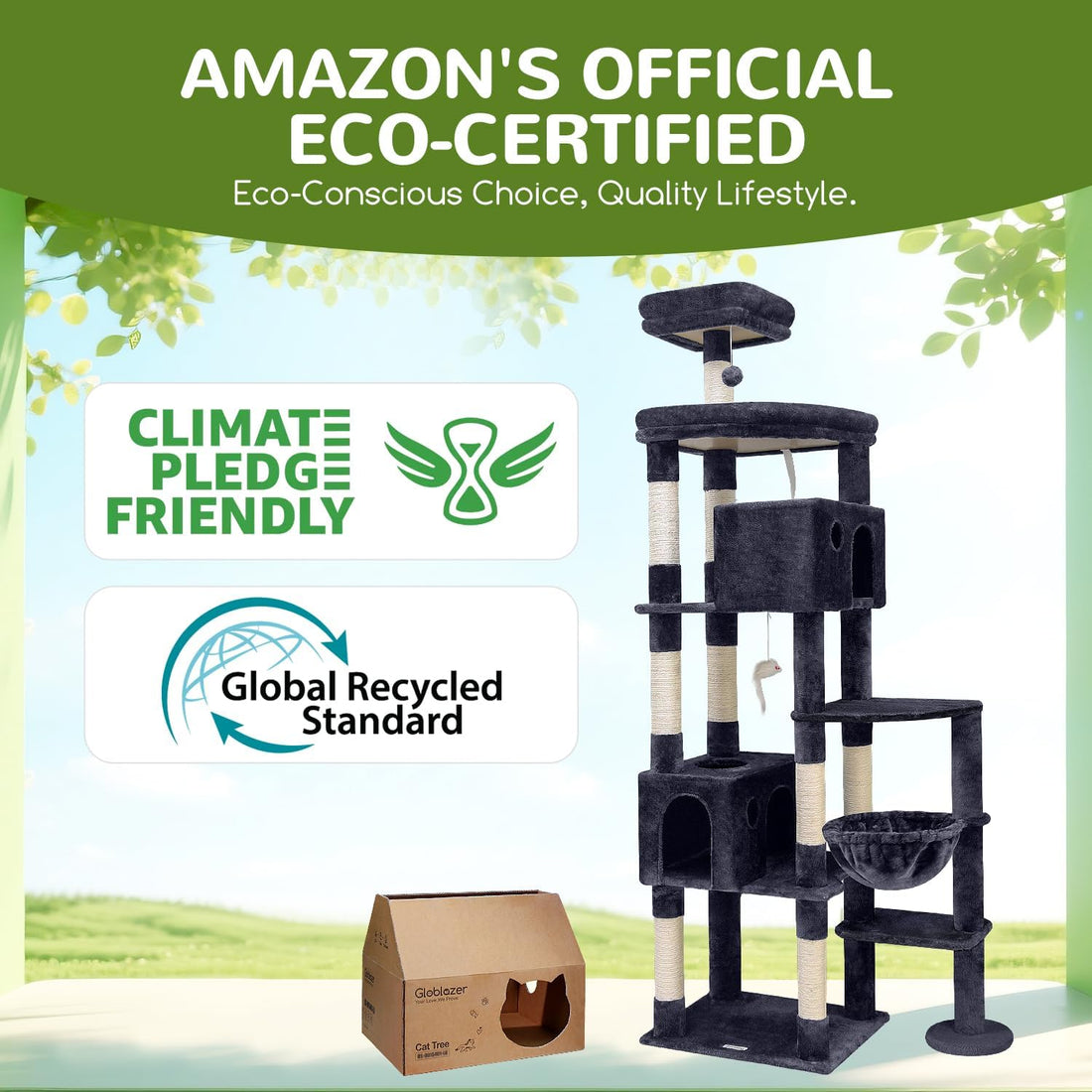 Globlazer Giant Cat Tree for Indoor Large Cats, 83in, F83