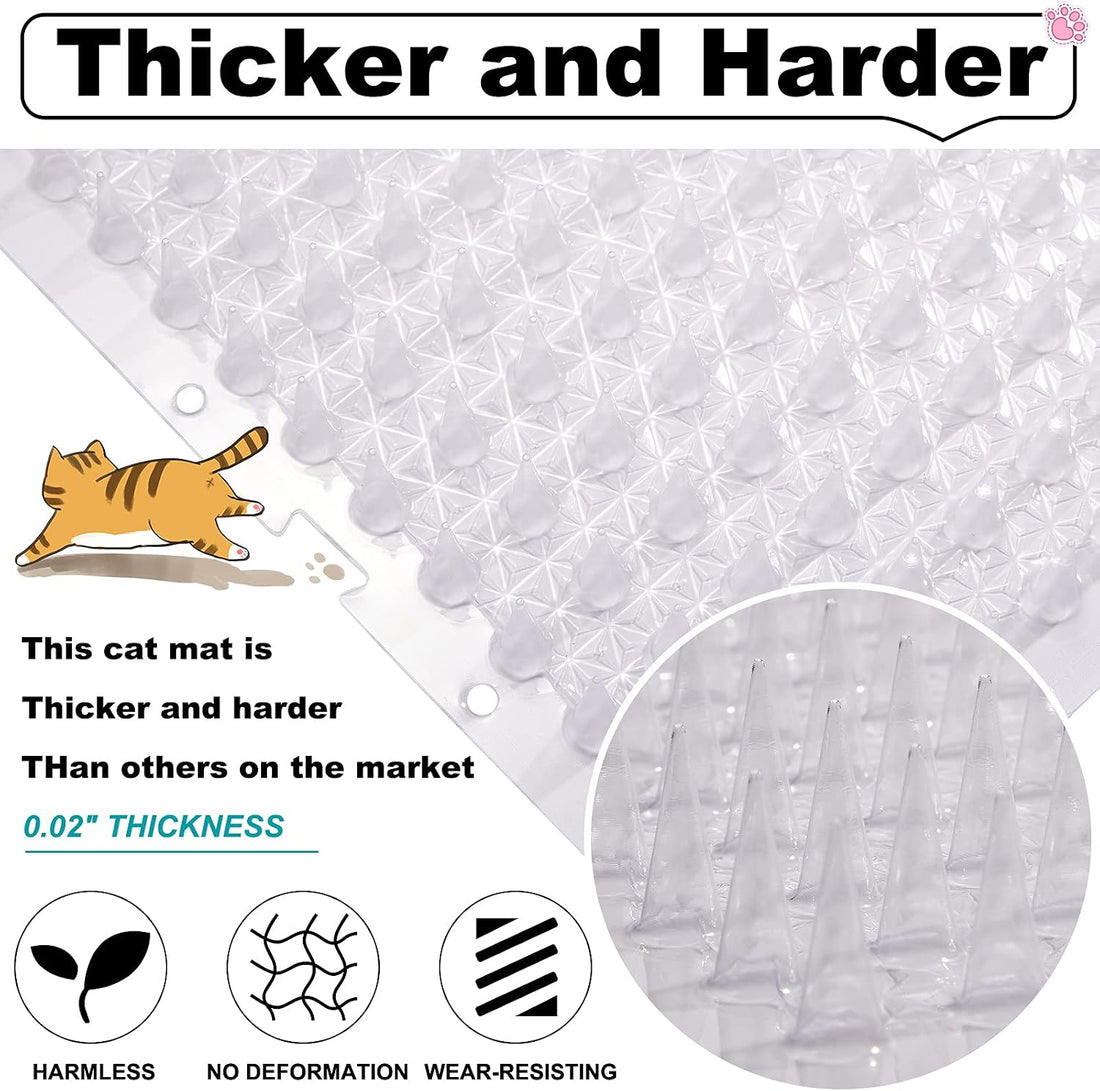 Nuanchu 16 Pack Cat Mat with Spikes, Pet Deterrent Outdoor