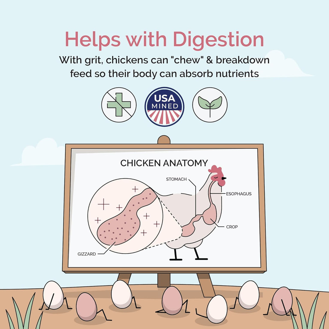 Mile Four Chicken Grit for Layer & Grower Chickens Age 8-20+ Weeks