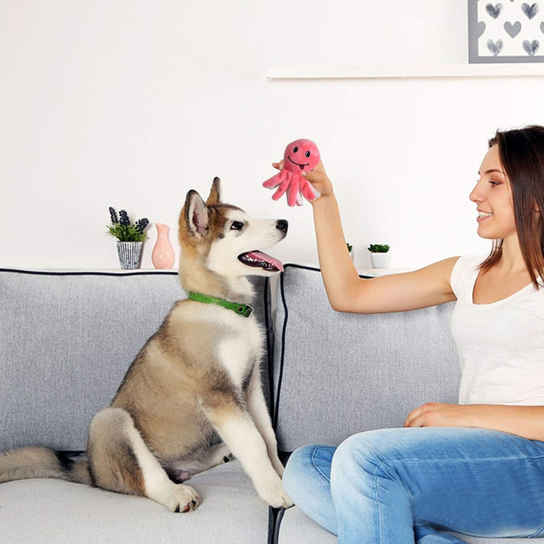LEGEND SANDY Squeaky Plush Dog Toy Pack for Puppy