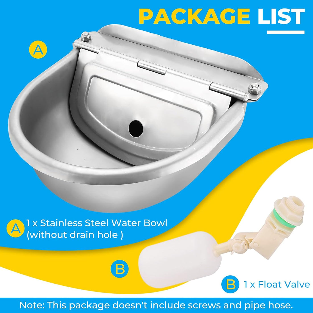 NATGAI Automatic 304 Stainless Steel Waterer Bowl