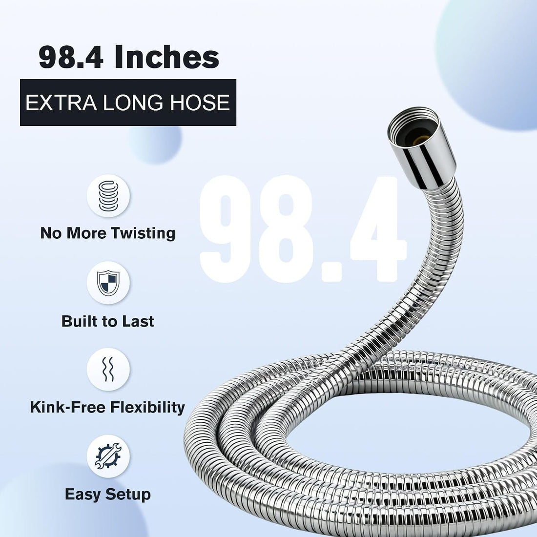 Quiet Dog Shower Attachment with One-Button Pause
