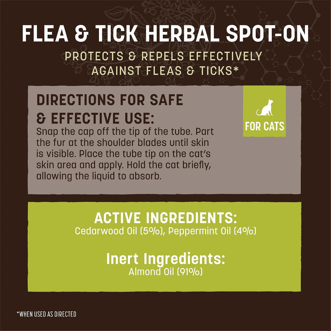 Earth Animal Apothecary Flea & Tick - Herbal Spot-On for Cats