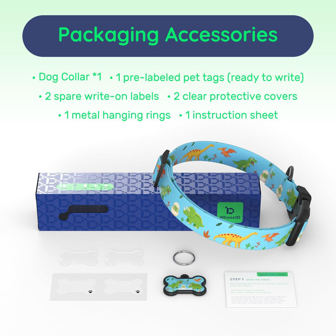 Personalized Dog Collar and Dog Tag Set,Comfortable for Small Medium