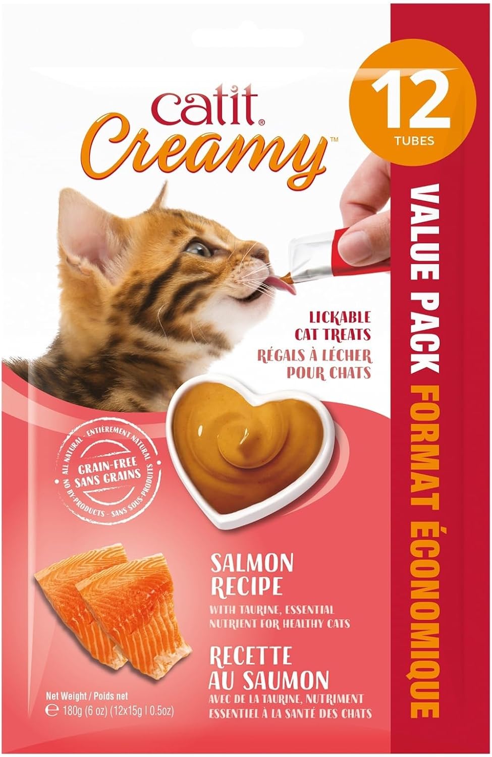Catit Creamy Lickable Cat Treat, Assortment, 72-Pack
