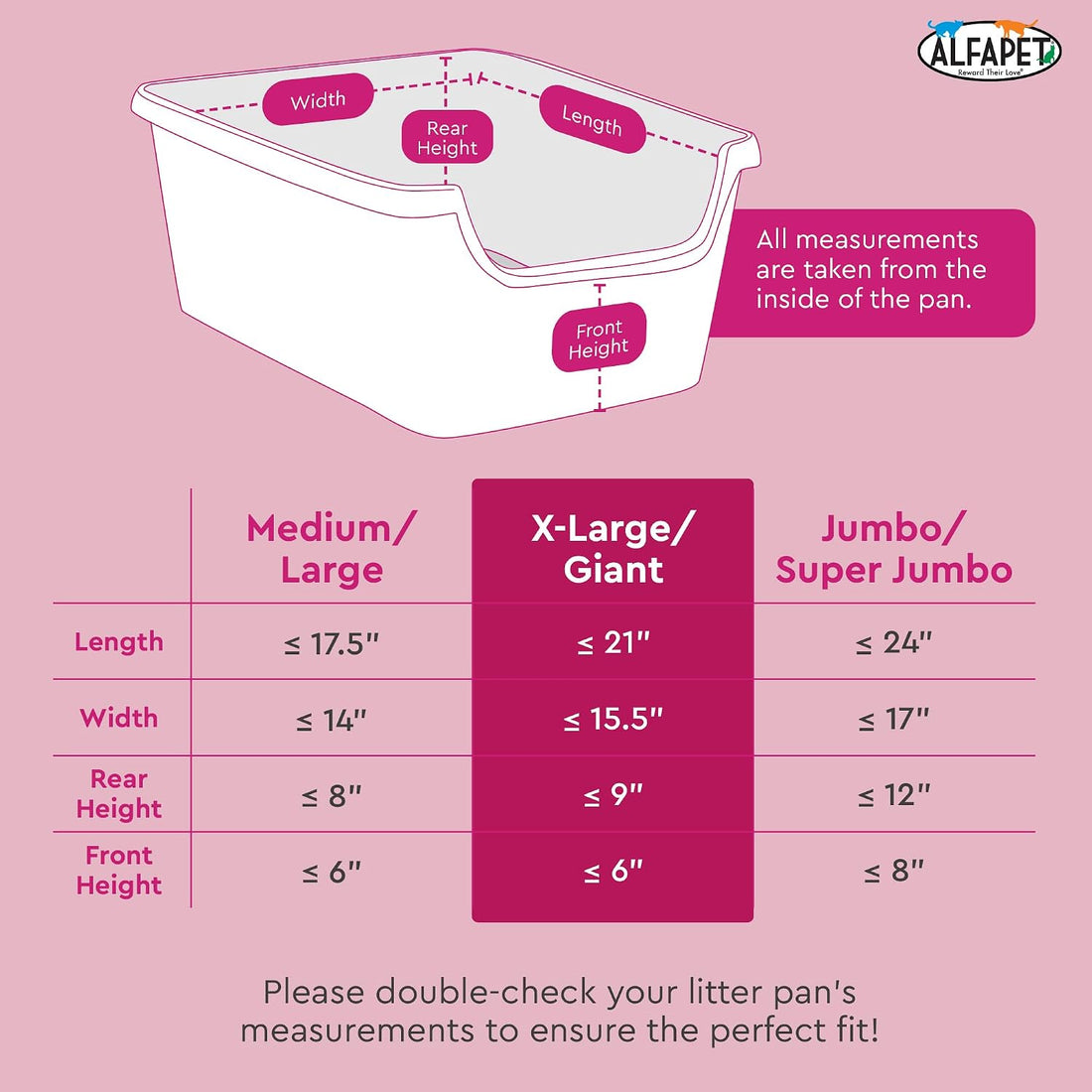 Alfapet Elastic Cat Litter Box Liners - Extra Giant 10 Count