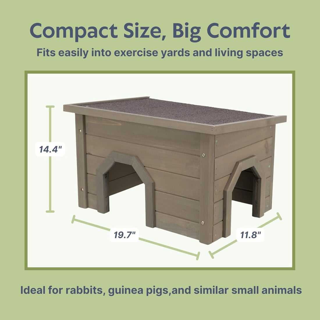 TRIXIE Indoor & Outdoor Small Animal Hideout Shelter for Rabbits