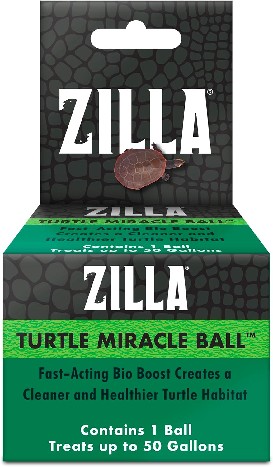 Zilla Pet Turtle Miracle Ball, Aquarium Odor and Sludge Remover