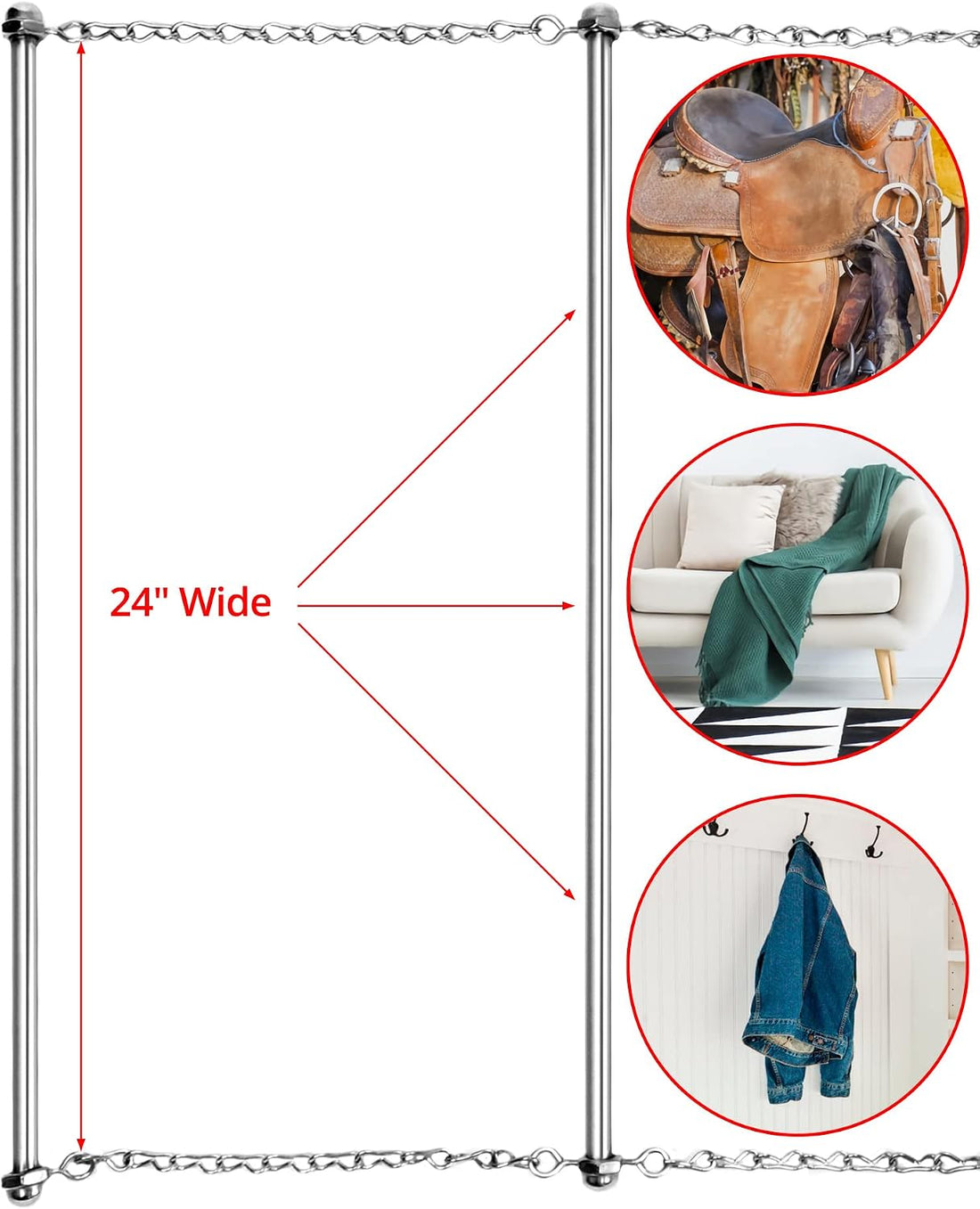 QWORK Horse Blanket Rack - 23.6 x 45.3 in