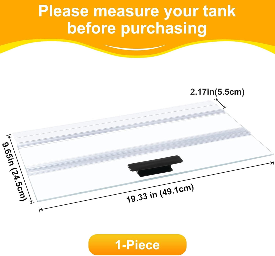 19.33x9.65in Clear Tempered Glass Canopy