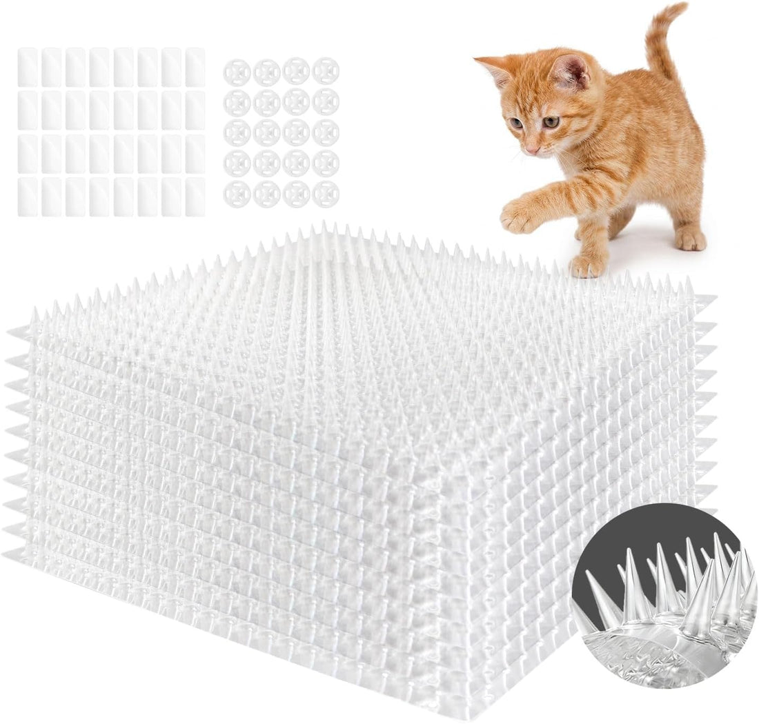 12 Pack Scat Mat for Cats, Cat Deterrent Mat with Spikes, 16 x 13 Inch