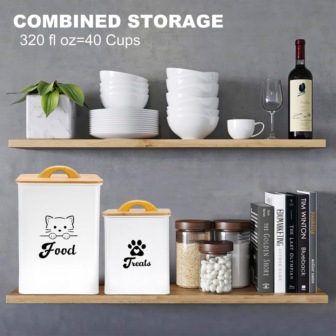Dekosilave Cat Food Storage Container with Scoop