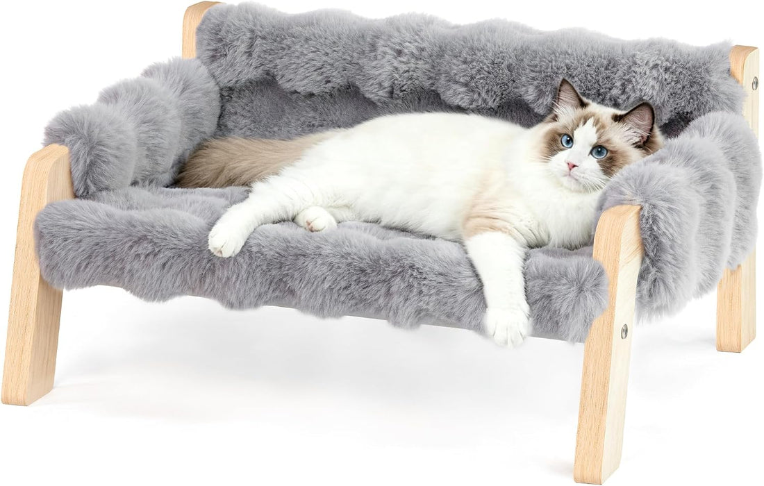 FAMIDGE Elevated Cat Couch Bed for Indoor Cats