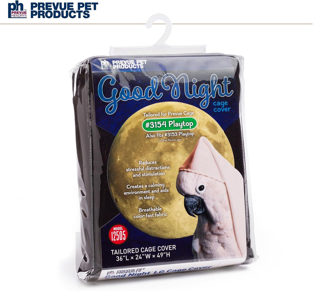 Prevue Pet Products Large Playtop Bird Cage Cover - Black, Size Large