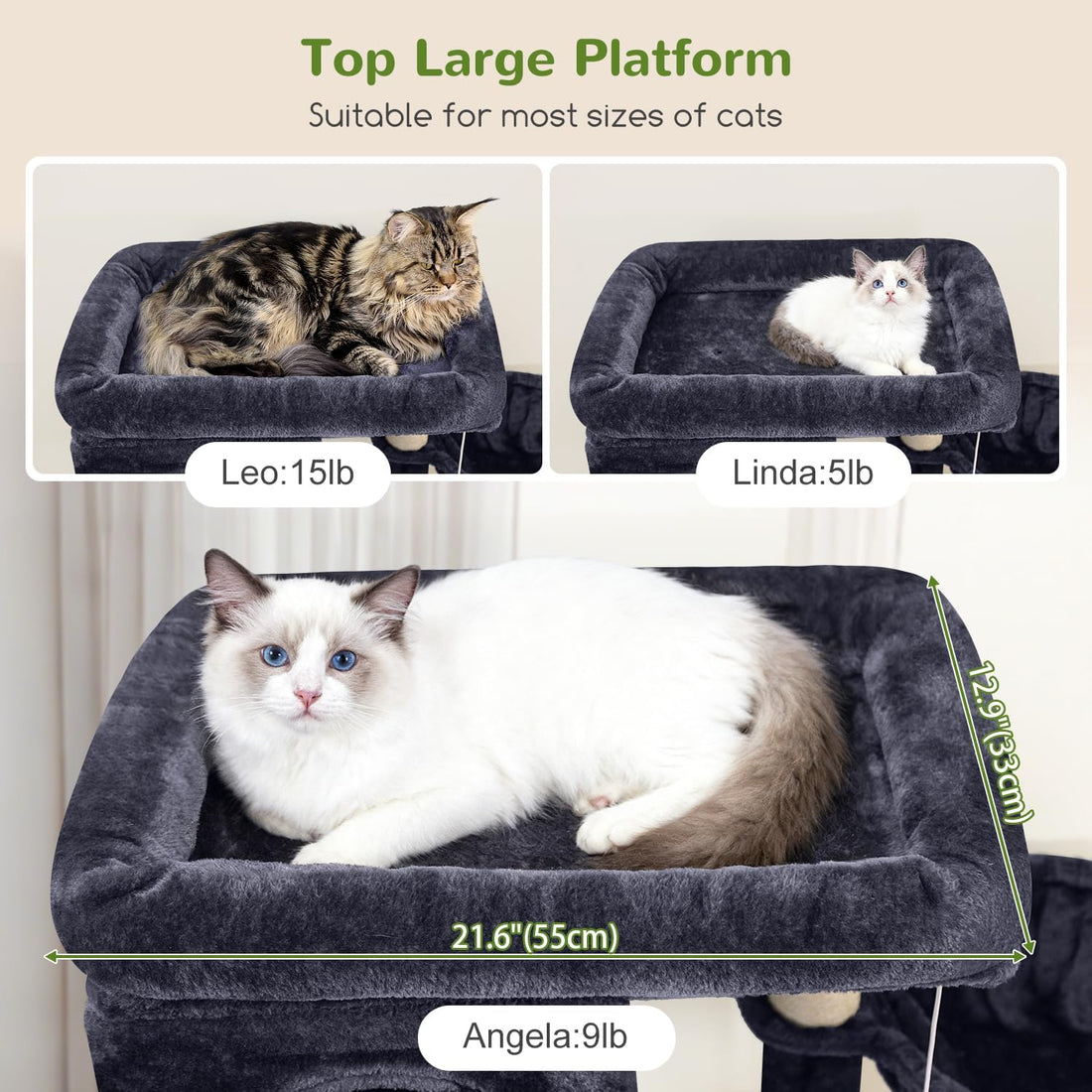 Globlazer Large Cat Tree, 80in Tall Climbing Tower, F80F