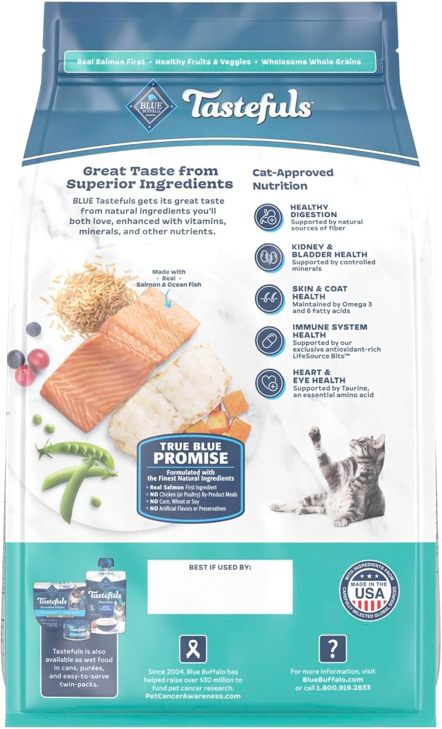 Blue Buffalo Tastefuls Salmon & Ocean Fish Multi-Protein Dry Cat Food