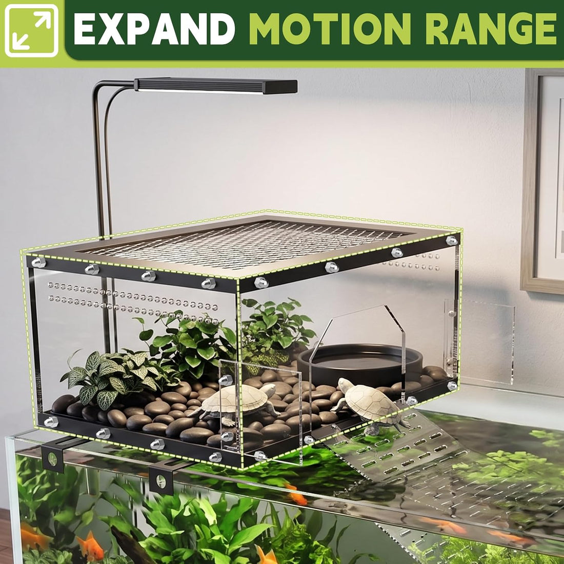 ALOTIKI XL Turtle Basking Platform for 17-27.5 in Wide 75/90/120 Gal