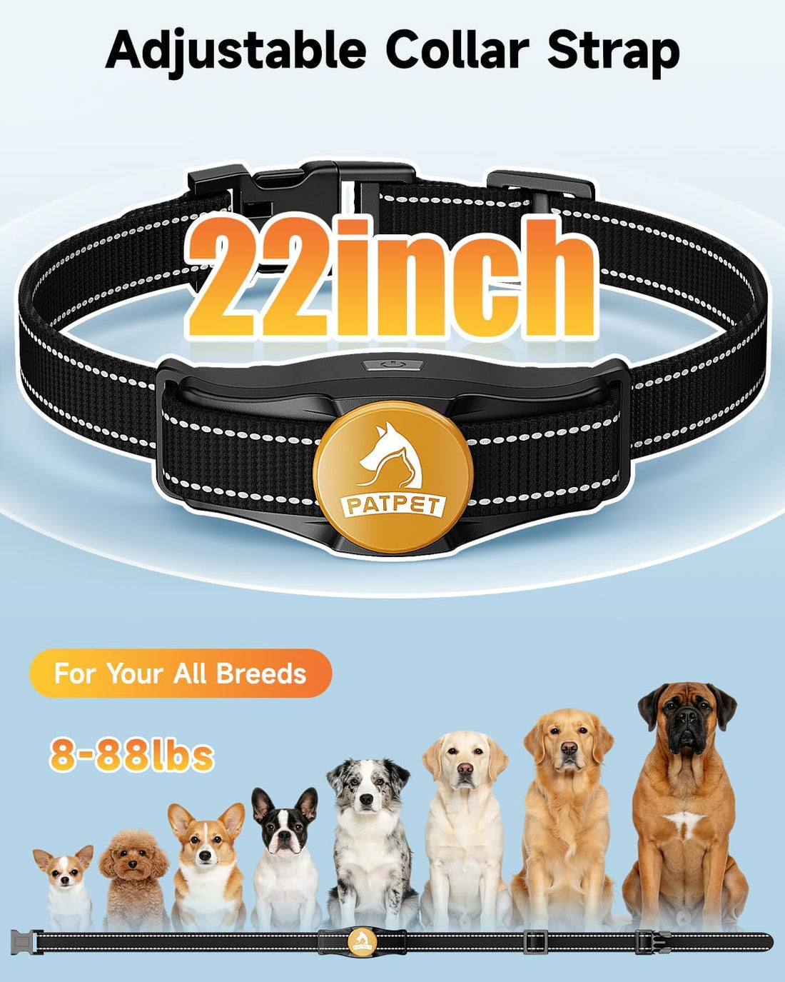 PATPET Dog Shock Collar - Rechargeable Dog Training Collar
