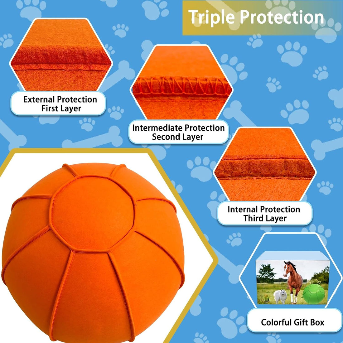 Herding Ball for Dogs, 25" Horse Ball with Cover
