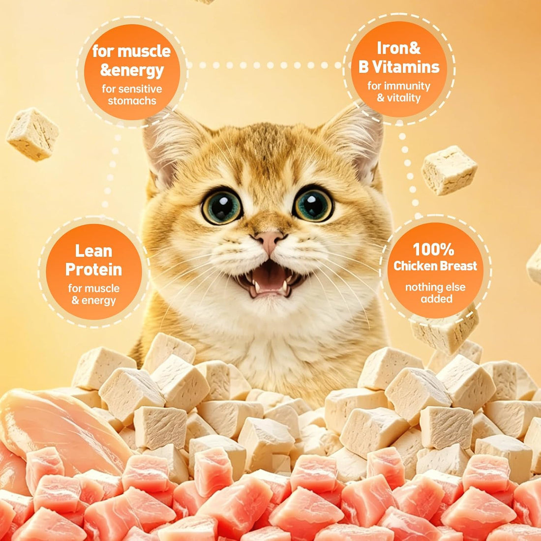 Freeze Dried Chicken Cats & Dogs Treats,Single Ingredient