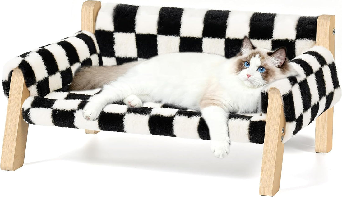 FAMIDGE Elevated Cat Couch Bed for Indoor Cats