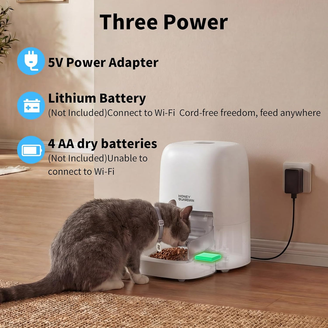 HoneyGuaridan RFID Automatic Cat Feeder with Collar Tag-Activated