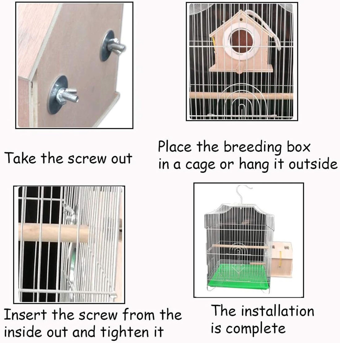 kathson Parakeet Nesting Box,Bird Nest House,Parrots Breeding Mating