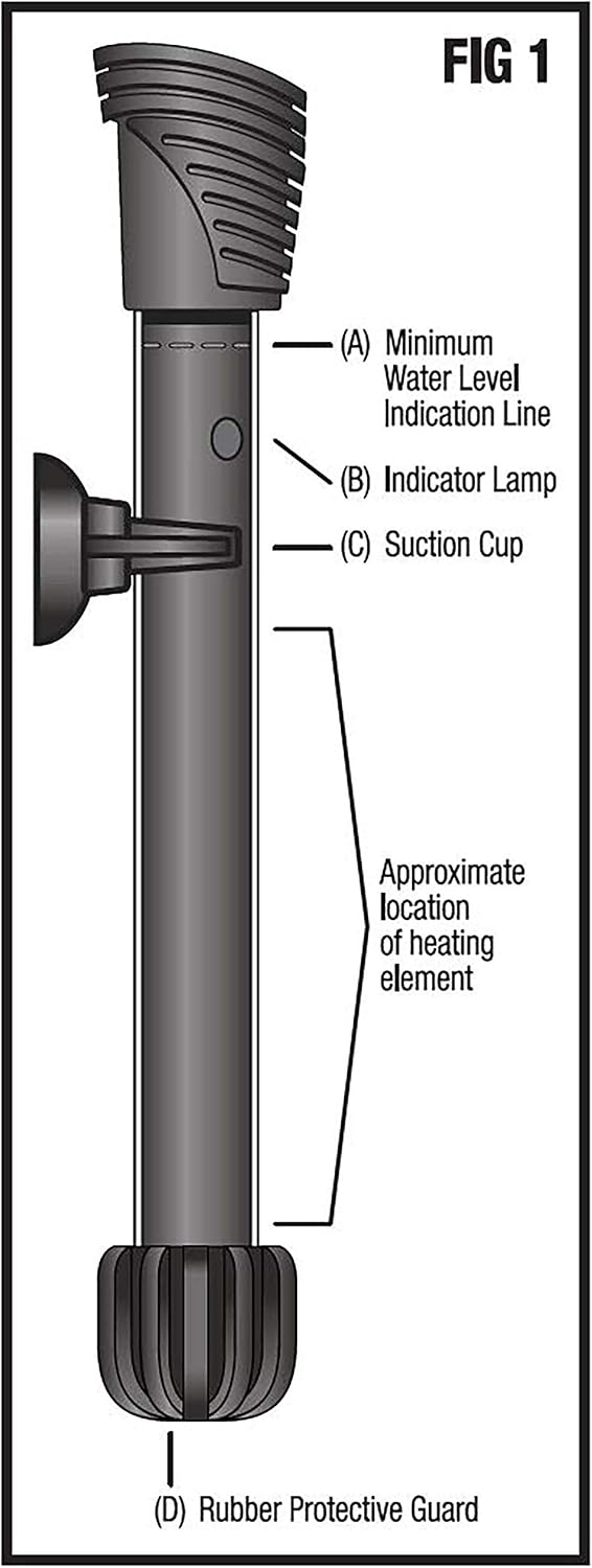 Aqueon Aquarium Fish Tank Preset Heater For Up To 40 Gallons