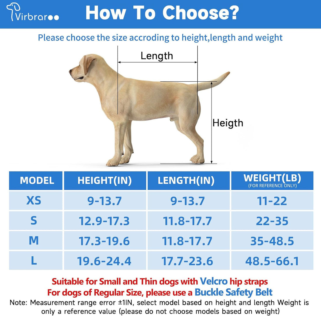 Dog Wheelchair for Back Legs with Upgraded All-Terrain Tires