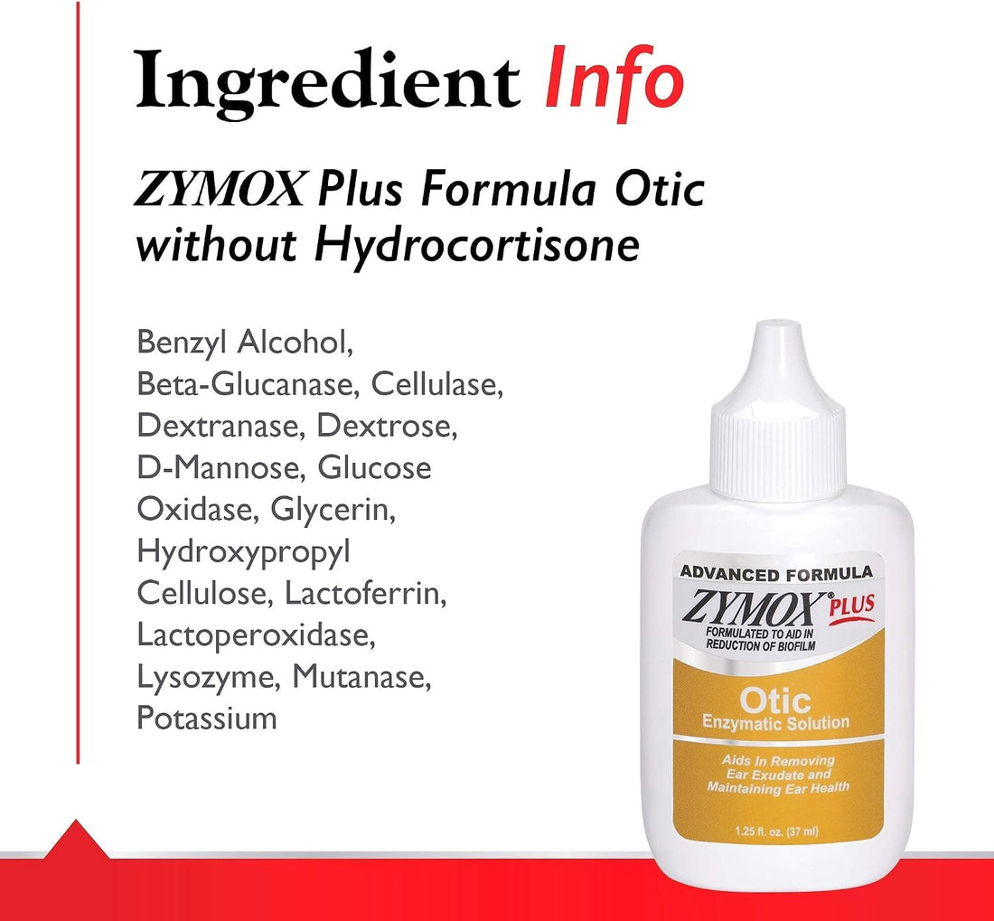 Zymox Advanced Formula Otic Plus Enzymatic Ear Solution for Dogs