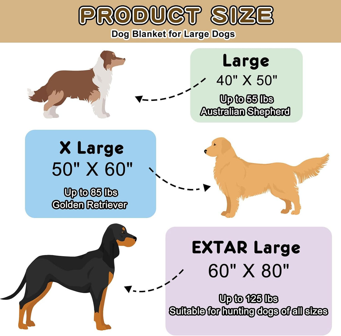 Rezutan Upgraded Flannel Blankets for Large Dogs & Cats