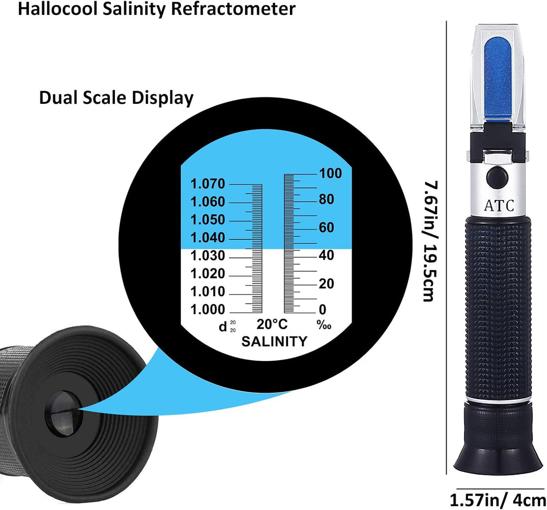 Salinity Refractometer for Aquarium Seawater Marine Fishkeeping