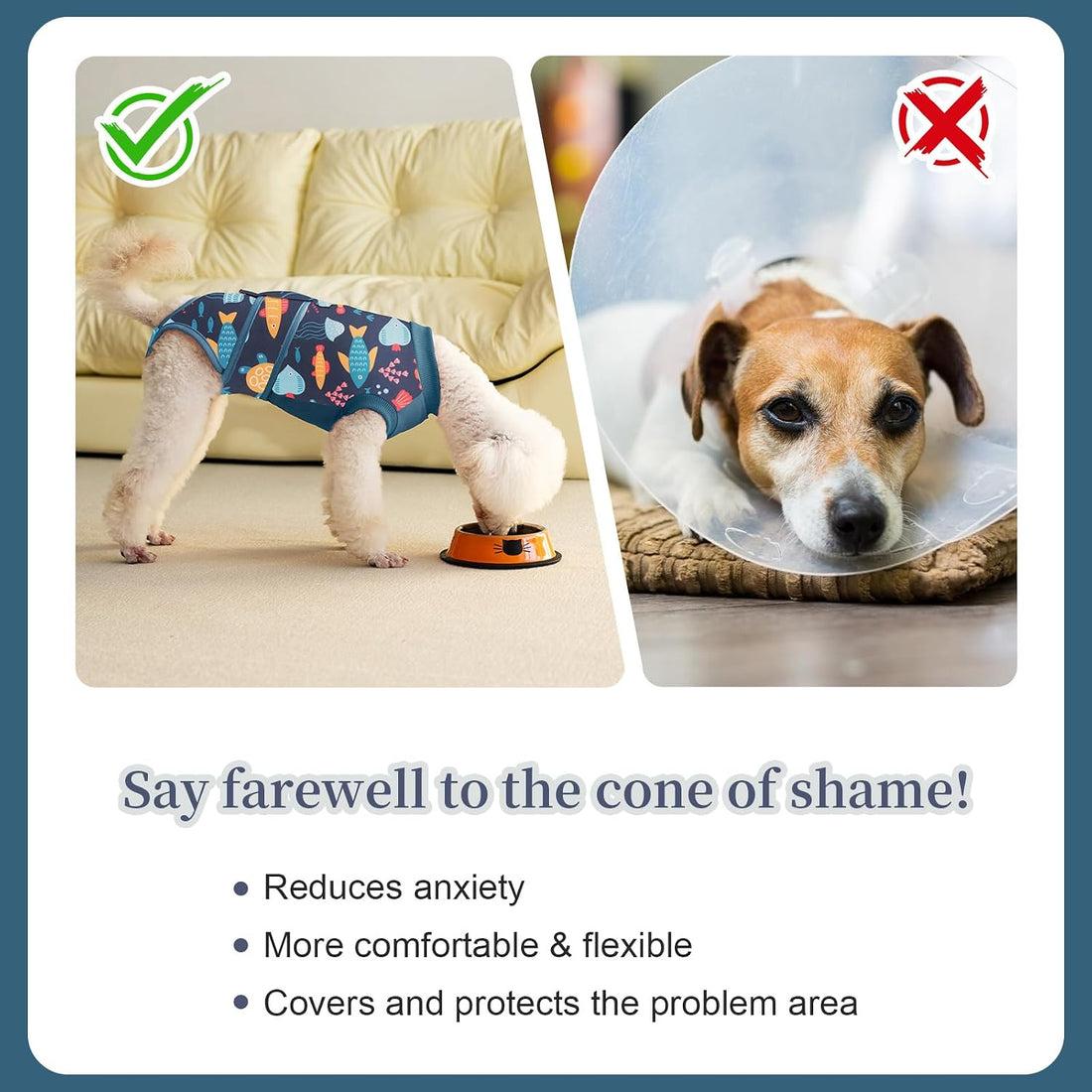 Aimydog Recovery Suit for Dogs Cats,Female Male Dog Onesie for Spay