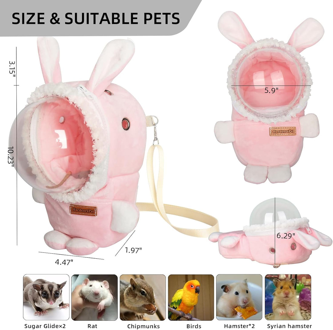 Hamster Carrier Rat Bag Cute Rabbit Shape Small Animal Sugar Glider