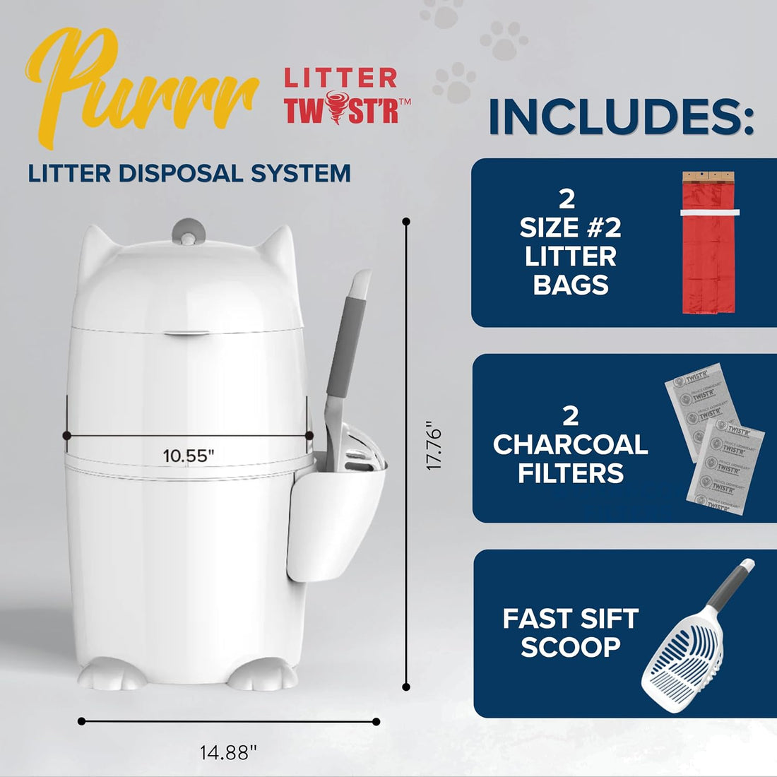 Red Rocket Purrr Litter Twist’R Cat Litter Disposal System Litter