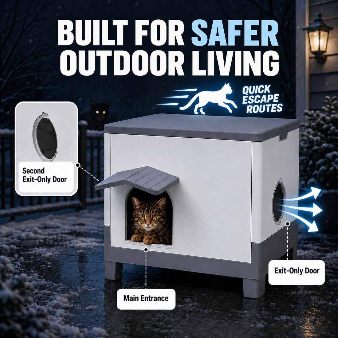Tailtastic Heated Outdoor Cat House for Winter